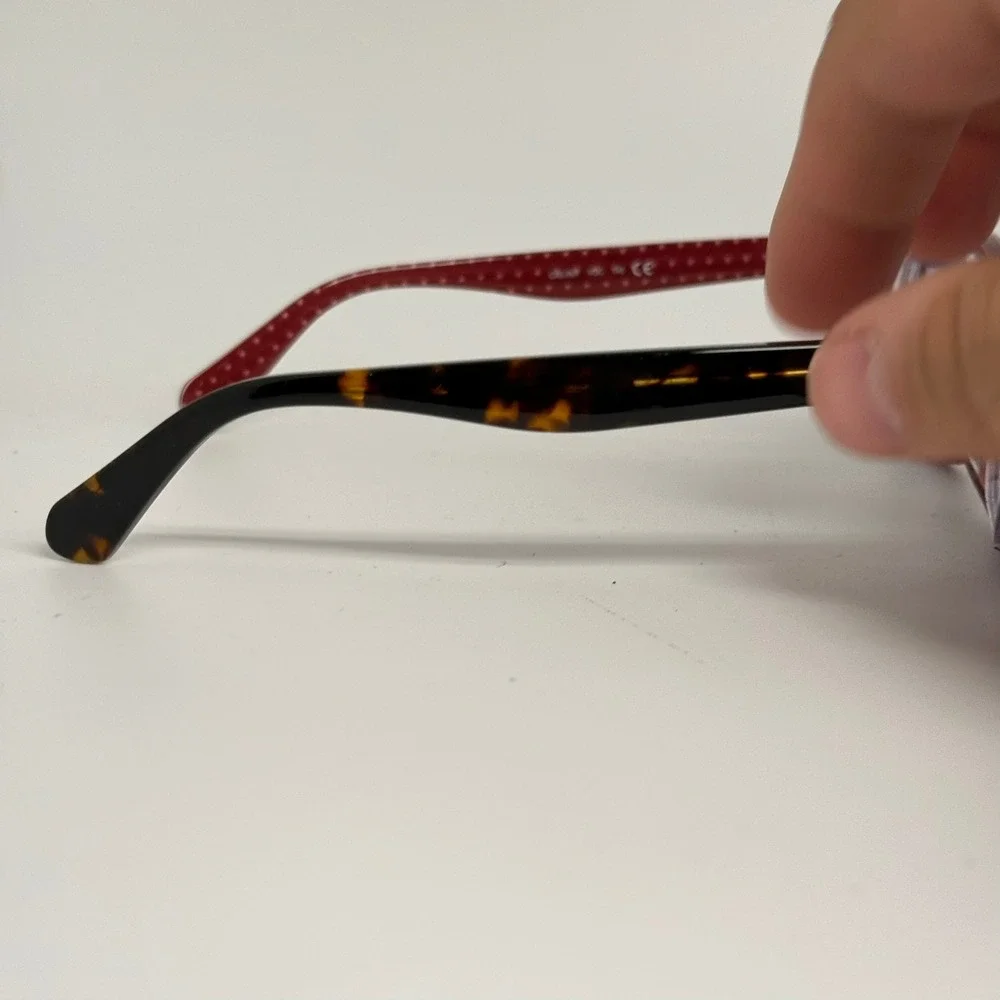 Kate Spade Cailin/F YDC Burgundy Tortoise Polka Dot Rectangular Eyeglasses 145mm